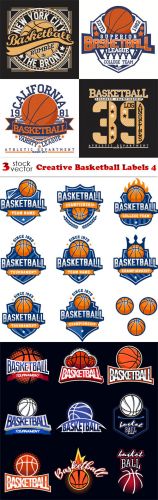Vectors - Creative Basketball Labels 4
