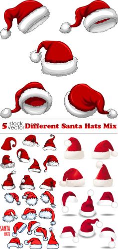 Vectors - Different Santa Hats Mix