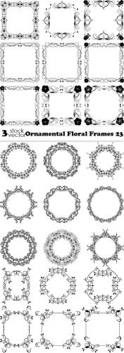 Vectors - Ornamental Floral Frames 23