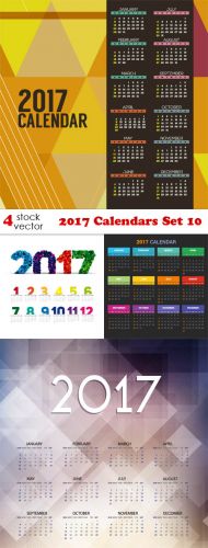 Vectors - 2017 Calendars Set 10