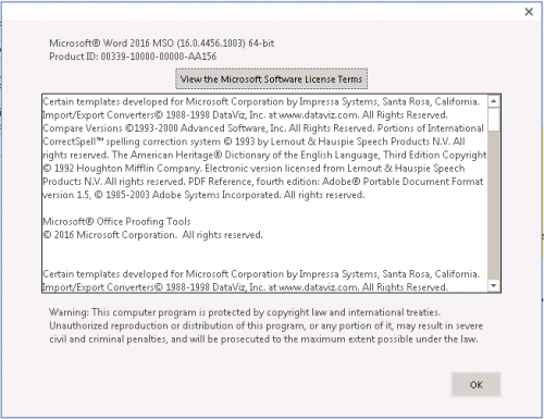 Microsoft Office Professional Plus 2016 v16.0.4456.1003 December 2016
