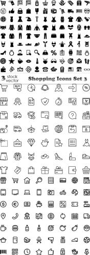 Vectors - Shopping Icons Set 3