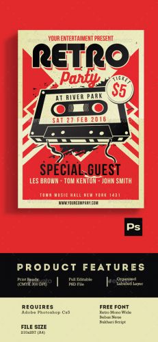 Retro Music Party Cassette