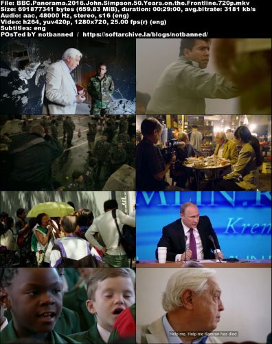 BBC Panorama - John Simpson: 50 Years on the Frontline (2016) 720p HDTV x264-MVGroup