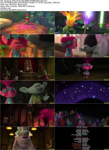 Trolls 2016 720p BRRip 850MB MkvCage