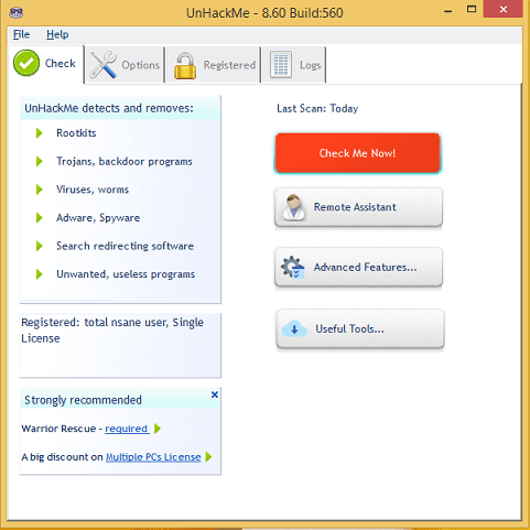 UnHackMe 8.60 Build 560 + Portable