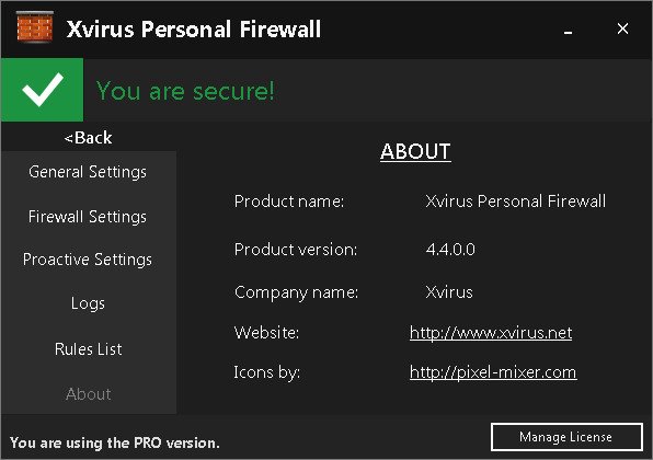 Xvirus Personal Firewall Pro 4.4.0.0