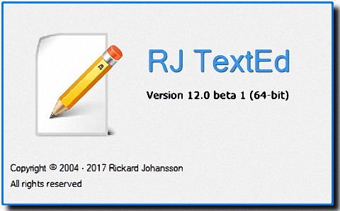 RJ TextEd Portable 12.0 beta 1 (32/64)