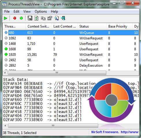 ProcessThreadsView 1.27 (x86/x64) Portable