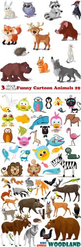 Vectors - Funny Cartoon Animals 29