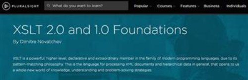 XSLT 2.0 and 1.0 Foundations