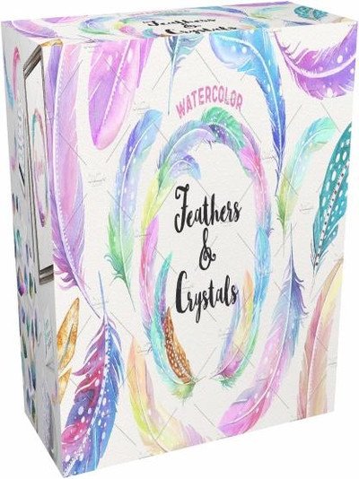 CreativeMarket - Cosmic Feathers &amp; Crystals