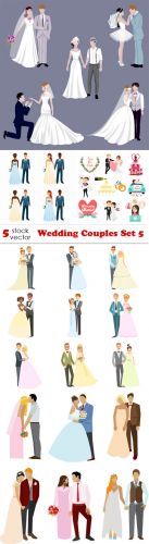 Vectors - Wedding Couples Set 5