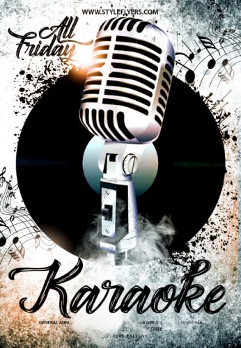 Karaoke Night PSD Flyer Template 4