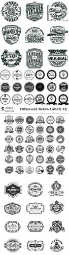 Vectors - Different Retro Labels 13