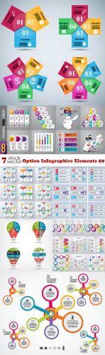 Vectors - Option Infographics Elements 59