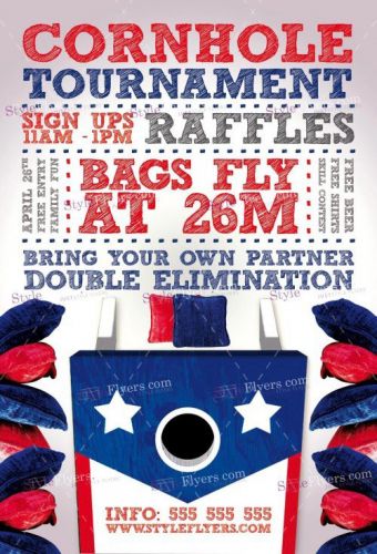 Cornhole_Tournament PSD Flyer Template