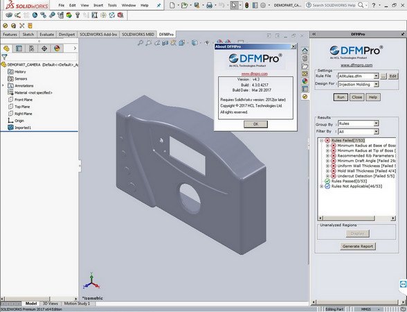 Geometric DFMPro v4.3.0.4217 for SolidWorks 2012-2017 (x86/x64)
