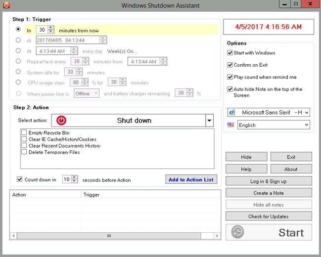 Windows Shutdown Assistant 3.1.2 portable