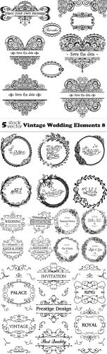 Vectors - Vintage Wedding Elements 8