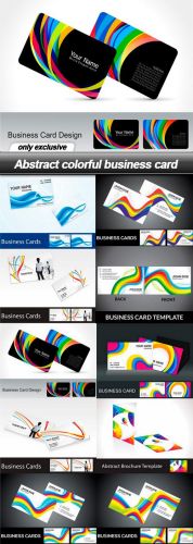 Abstract colorful business card