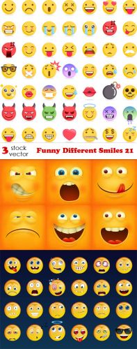 Vectors - Funny Different Smiles 21