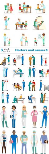 Vectors - Doctors and nurses 8