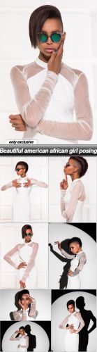 Beautiful american african girl posing