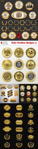 Vectors - Sale Golden Badges 4
