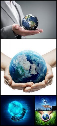 World on Hand - 5 UQH JPEG Stock Images