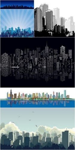 Building Graphics - 6 UHQ JPEG Stock Images