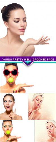 Young pretty well-groomed face 6X JPEG