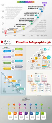 Vectors -- Timeline Infographics 36