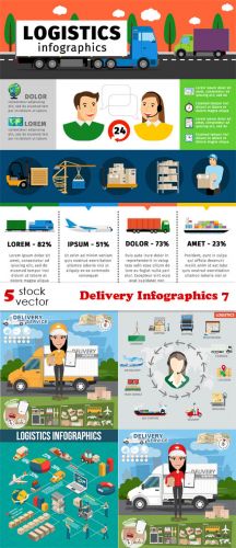 Vectors -- Delivery Infographics 7