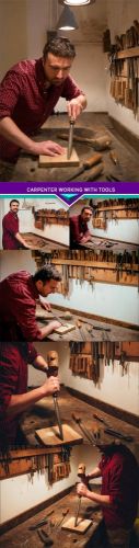 Carpenter working with tools 6X JPEG