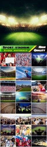Sport stadium with fans watching the game Stock images