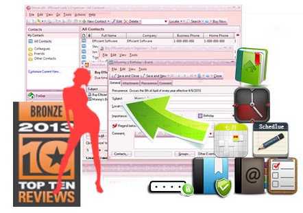Efficient Lady's Organizer 5.22 Build 529 Multilingual Portable 