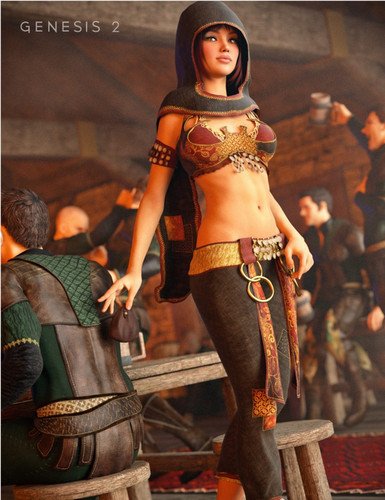 Gypsy Outfit for Genesis 2 Female(s) 