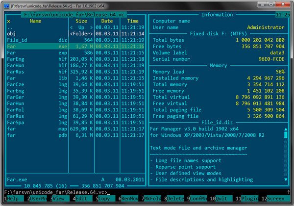 Far Manager 3.0 build 4962 (x86/x64) Nightly Multilingual Portable 