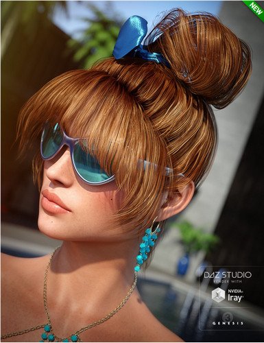 Summer Fun Hair for Genesis 3 Female(s