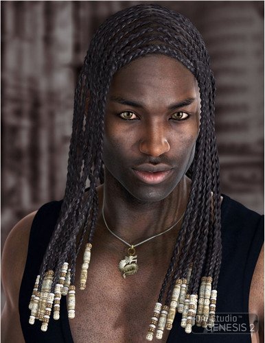 Vidal Braids for Genesis 2 Male(s) 
