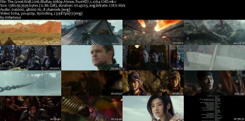 The Great Wall 2016 BluRay 1080p Atmos TrueHD7 1 x264-CHD
