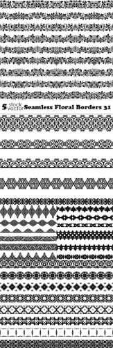 Vectors -- Seamless Floral Borders 31