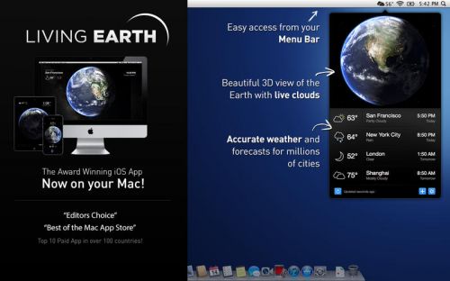 Living Earth - Desktop Weather &amp; World Clock 1.25 MacOSX