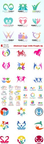 Vectors - Abstract Logo with People 25
