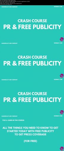 PR &amp; free publicity for bloggers and small business owners