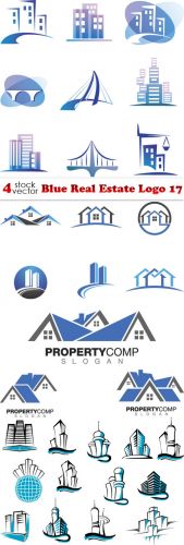 Vectors -- Blue Real Estate Logo 17