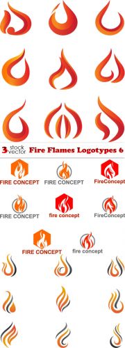 Vectors - Fire Flames Logotypes 6