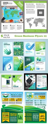 Vectors -- Green Business Flyers 12