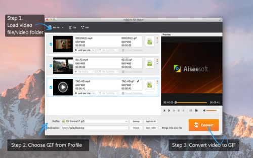 Aiseesoft Video to GIF Maker 1.0.35 Multilingual Mac OS X